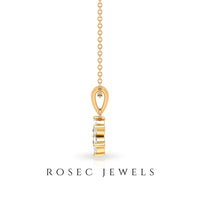 Natural Diamond Flower Pendant Necklace for women