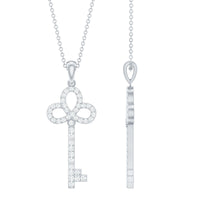 Certified Moissanite Key Pendant Necklace for her