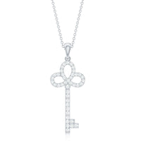 Certified Moissanite Key Pendant Necklace for her