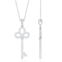 Certified Moissanite Key Pendant Necklace for her