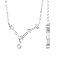 Natural Diamond Zodiac Cancer Constellation Necklace for Women