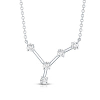Natural Diamond Zodiac Cancer Constellation Necklace for Women