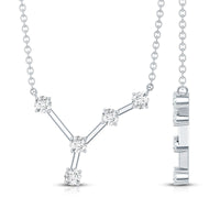 Natural Diamond Zodiac Cancer Constellation Necklace for Women