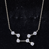 Moissanite Virgo Zodiac Constellation Necklace