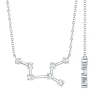 Moissanite Virgo Zodiac Constellation Necklace