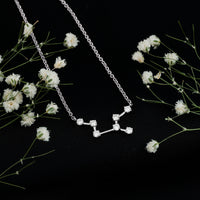 Moissanite Virgo Zodiac Constellation Necklace