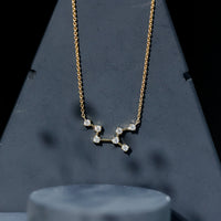 Moissanite Virgo Zodiac Constellation Necklace