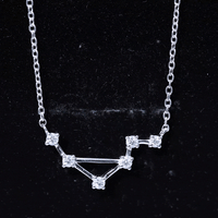 Certified Moissanite Libra Constellation Necklace