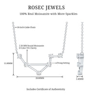 Certified Moissanite Libra Constellation Necklace