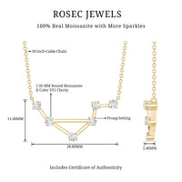 Certified Moissanite Libra Constellation Necklace