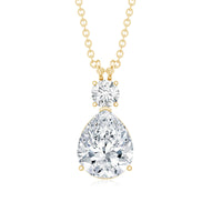 Certified Moissanite Teardrop Pendant Necklace