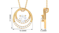 1.4 Carat Certified Moissanite Interlocked Circle Pendant Necklace
