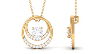 1.4 Carat Certified Moissanite Interlocked Circle Pendant Necklace
