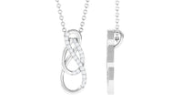 Interlock Infinity Pendant Necklace with Real Diamond
