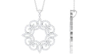 Certified Moissanite Vintage Inspired Pendant Necklace
