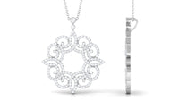 Certified Moissanite Vintage Inspired Pendant Necklace