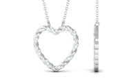 Natural Diamond Heart Necklace for Women