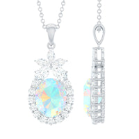 Certified Real 1 Carat Ethiopian Opal Statement Necklace