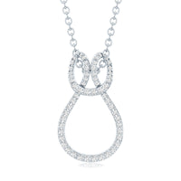Certified Lab Grown Diamond Infinity Love Knot Necklace For Her