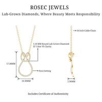 Certified Lab Grown Diamond Infinity Love Knot Necklace For Her