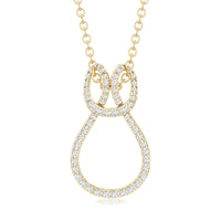 Certified Lab Grown Diamond Infinity Love Knot Necklace For Her