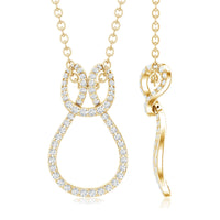 Certified Lab Grown Diamond Infinity Love Knot Necklace For Her