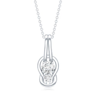 Certified Lab Grown Diamond Love Knot Pendant Necklace
