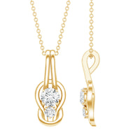 Certified Lab Grown Diamond Love Knot Pendant Necklace