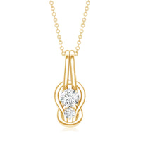 Certified Lab Grown Diamond Love Knot Pendant Necklace