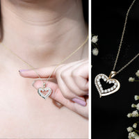 Certified Lab Grown Diamond Designer Heart Necklace For Women