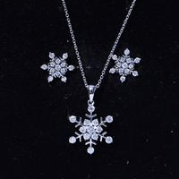 Certified Lab Grown Diamond Snowflake Jewelry Set