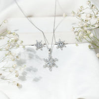 Certified Lab Grown Diamond Snowflake Jewelry Set