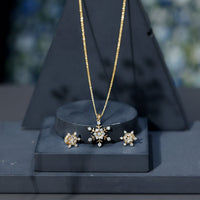 Certified Lab Grown Diamond Snowflake Jewelry Set