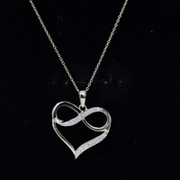 Certified Lab Grown Diamond Infinity Heart Necklace For Women