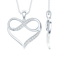 Certified Lab Grown Diamond Infinity Heart Necklace For Women