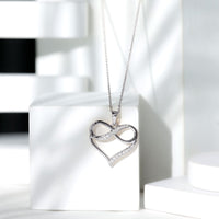 Certified Lab Grown Diamond Infinity Heart Necklace For Women