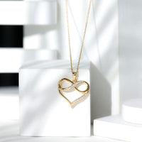 Certified Lab Grown Diamond Infinity Heart Necklace For Women