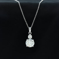 Certified Lab Grown Diamond 2 Stone Necklace For Women