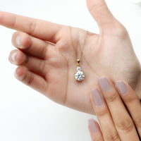 Certified Lab Grown Diamond 2 Stone Necklace For Women