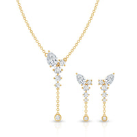 Certified Lab Grown Diamond Designer Necklace and Earrings Set