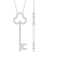 Certified Lab Grown Diamond Key Necklace For Women