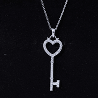 Lab Grown Diamond Key To My Heart Pendant Necklace