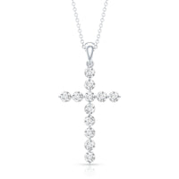 Certified Lab Grown Diamond Christian Cross Pendant