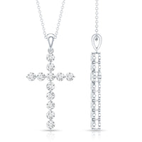 Certified Lab Grown Diamond Christian Cross Pendant