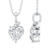 2 Carat Lab Grown Diamond Heart Solitaire Necklace