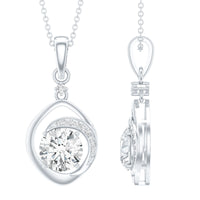 Lab Grown Diamond 2 Carat Solitaire Necklace
