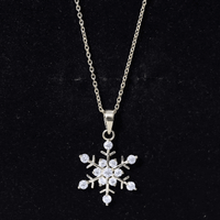 Lab Grown Diamond Christmas Snowflake Necklace