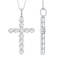 Lab Grown Diamond Catholic Cross Necklace for Women