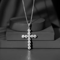 Lab Grown Diamond Catholic Cross Necklace for Women