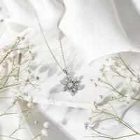 Lab Grown Diamond Snowflake Winter Necklace for Her
